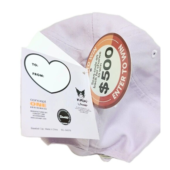 Hello Kitty and Friends Kuromi Ball Cap New With Tags Adjustable Lavender Purple - Picture 7 of 8